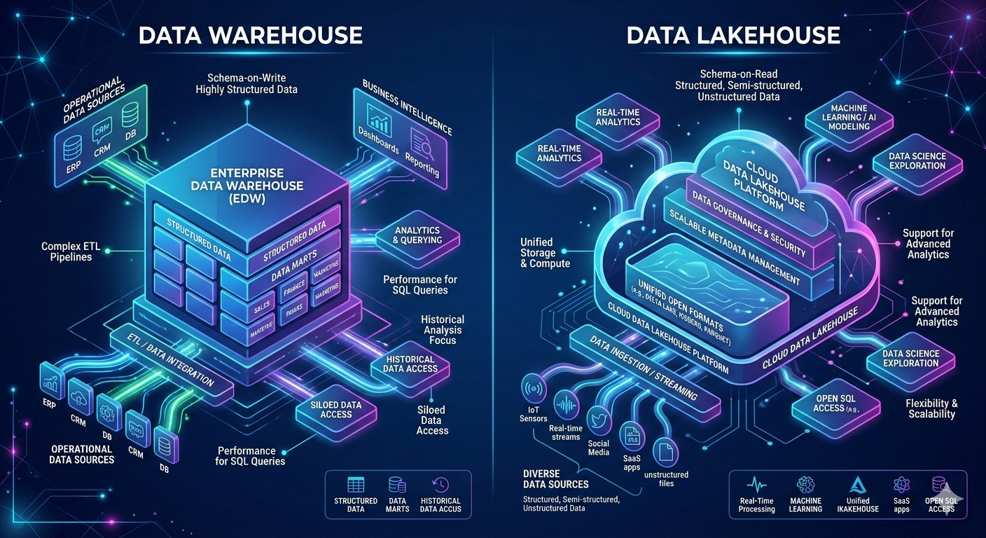 Data Lakehouse vs Data Warehouse: Modern Architecture Guide (2026)